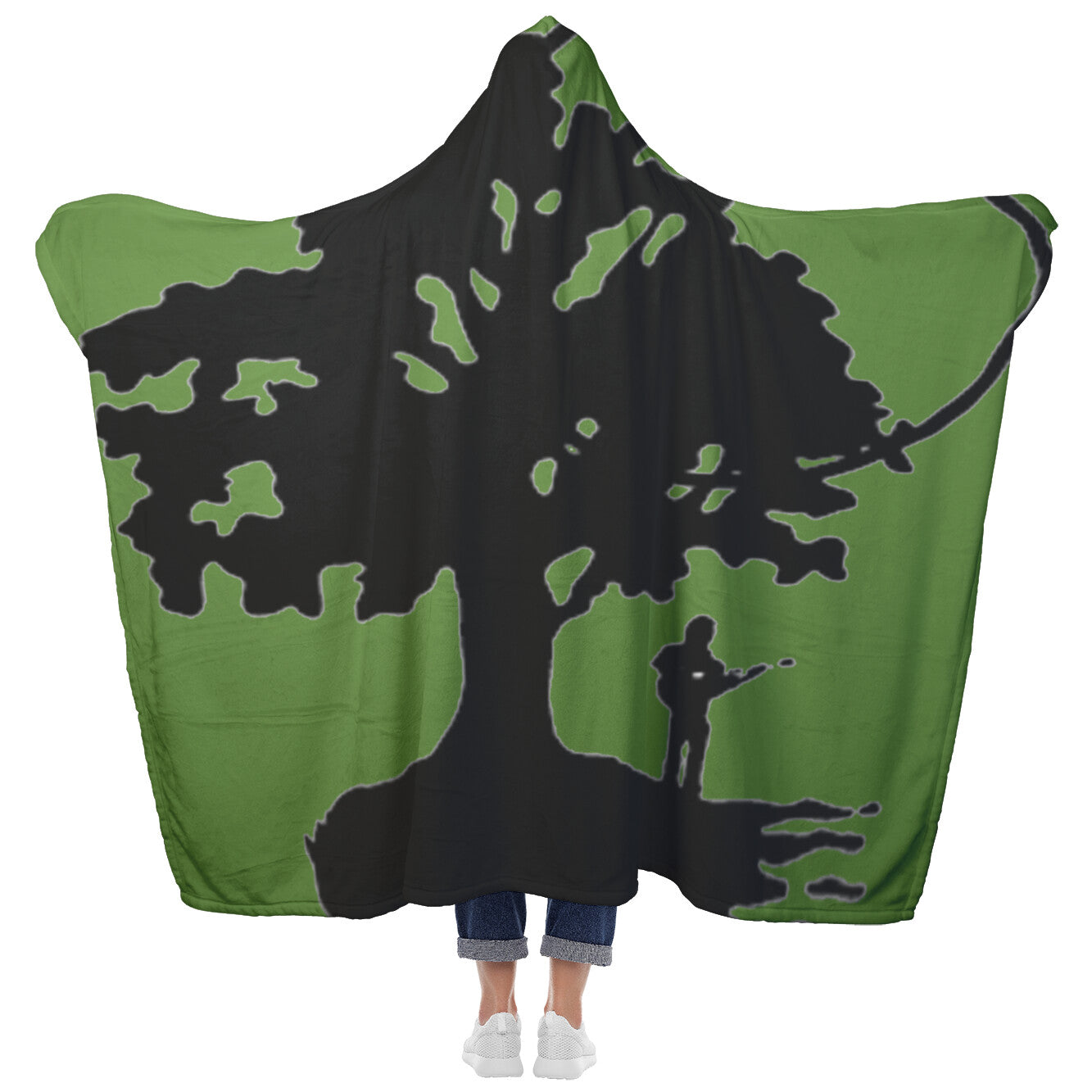 Summerfolk Tree Logo Hooded Blanket (Green - online only)